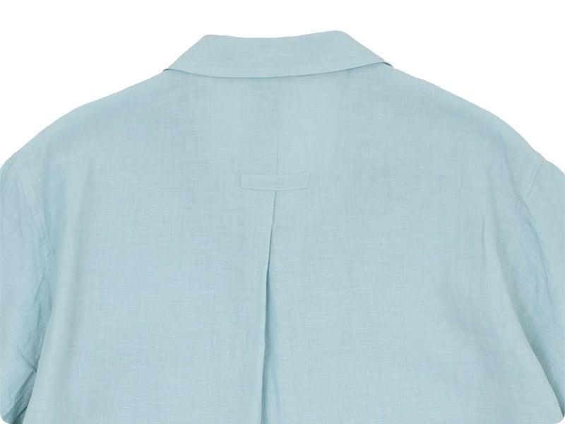 Charpentier de Vaisseau Silas Linen Open Collar Shirt LIGHT GREEN
