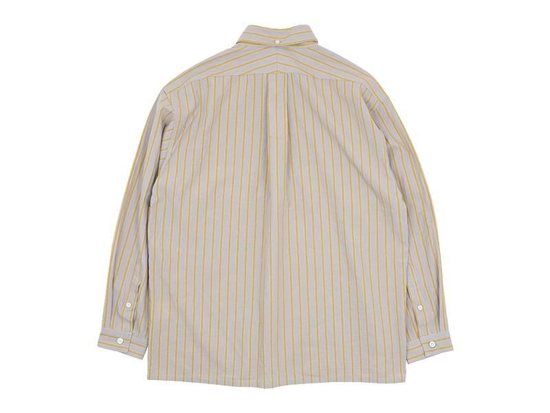 ストライプレギュラーカラーシャツ nisica レギュラーカラーシャツ ストライプ YELLOW nisica通販・取扱い