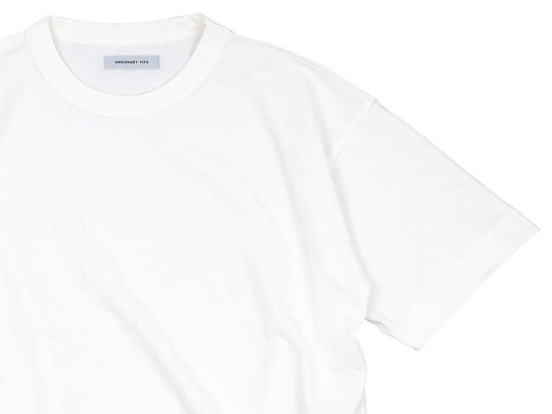 ordinary fits DROP RIB TEE WHITE