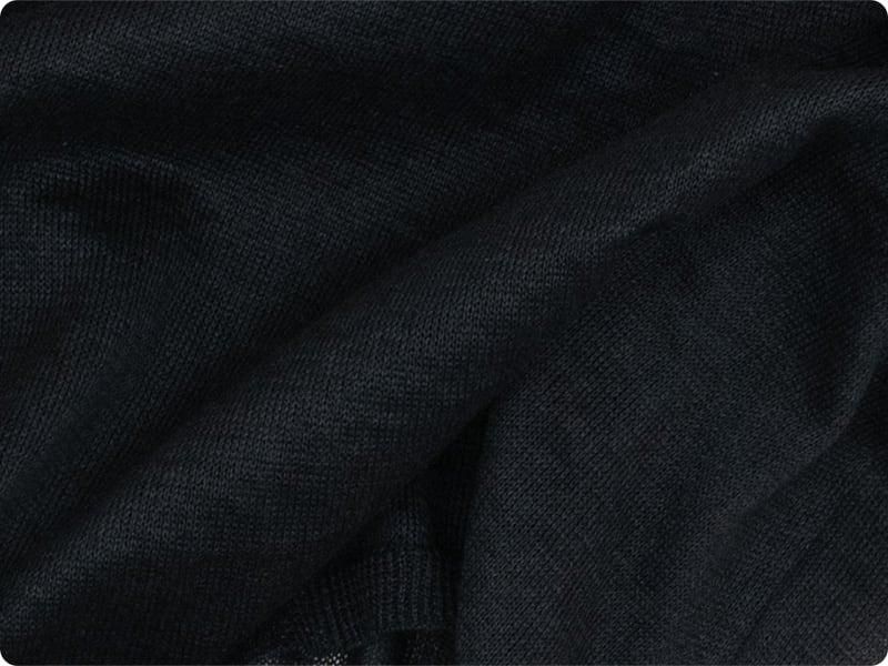 Atelier d'antan Fescaʥե Linen Knit No Collared BLACK