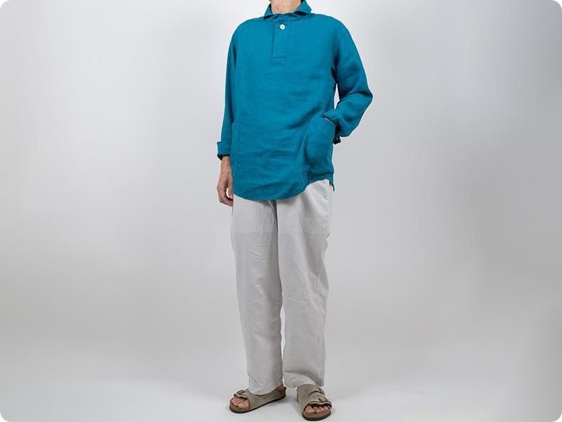 Charpentier de Vaisseau Barba Cotton Linen Drawstring Pants LIGHT GRAY