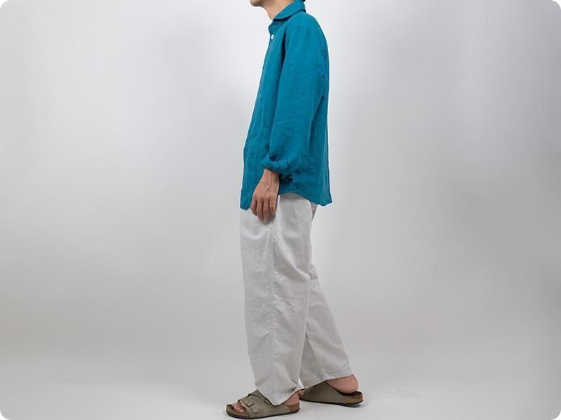 Charpentier de Vaisseau Barba Cotton Linen Drawstring Pants LIGHT GRAY