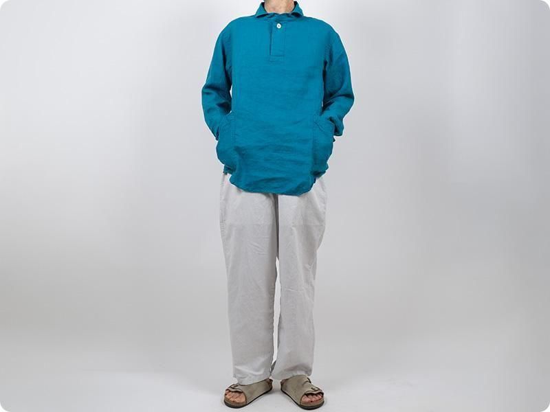 Charpentier de Vaisseau Barba Cotton Linen Drawstring Pants LIGHT GRAY