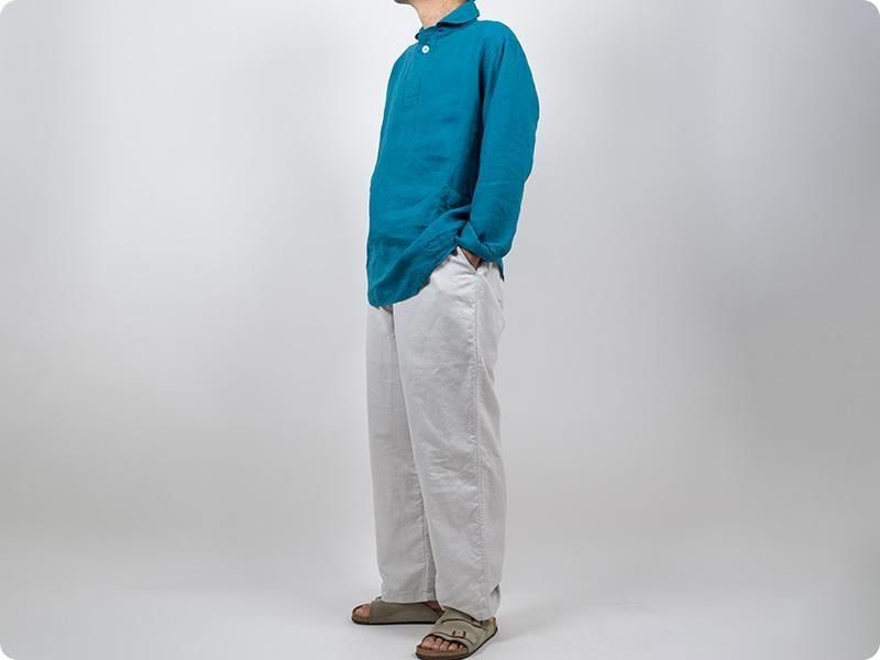 Charpentier de Vaisseau Barba Cotton Linen Drawstring Pants LIGHT GRAY