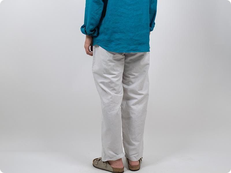 Charpentier de Vaisseau Barba Cotton Linen Drawstring Pants LIGHT GRAY