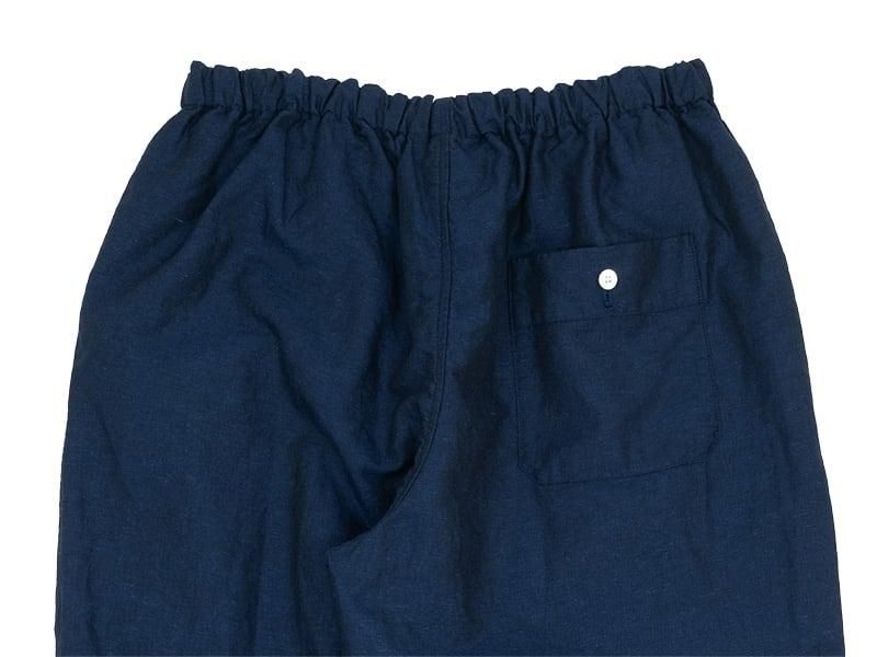 Charpentier de Vaisseau Barba Cotton Linen Drawstring Pants NAVY