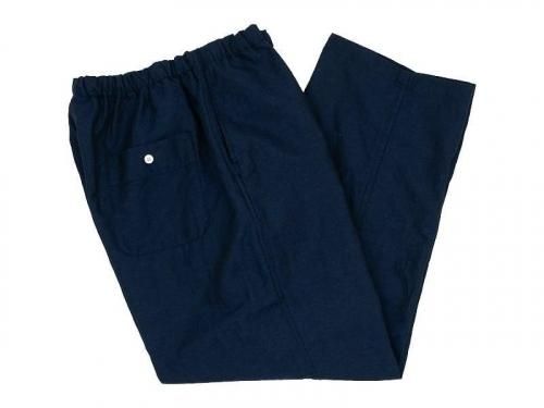 Charpentier de Vaisseau Barba Cotton Linen Drawstring Pants NAVY