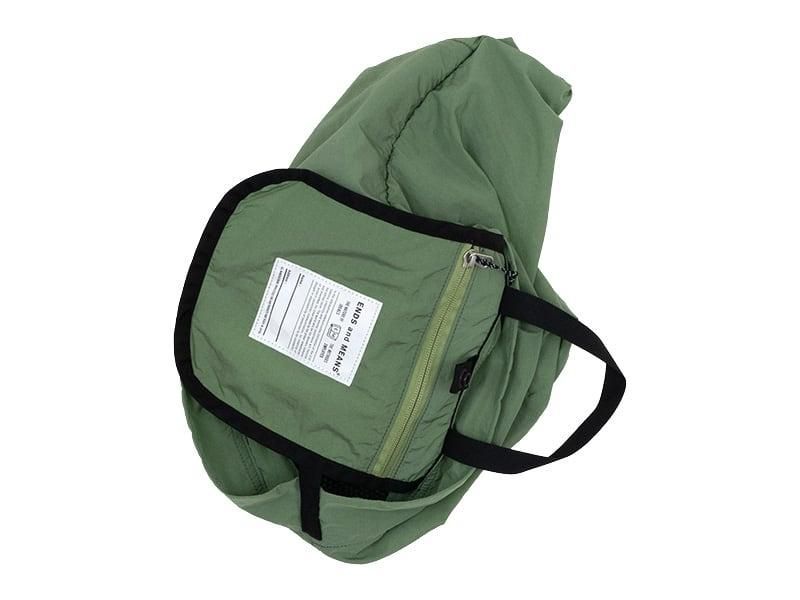 ENDS and MEANS Packable Sholder Bag GREEN