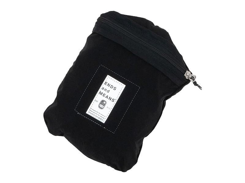 ENDS and MEANS Packable Back Pack TRUE BLACK