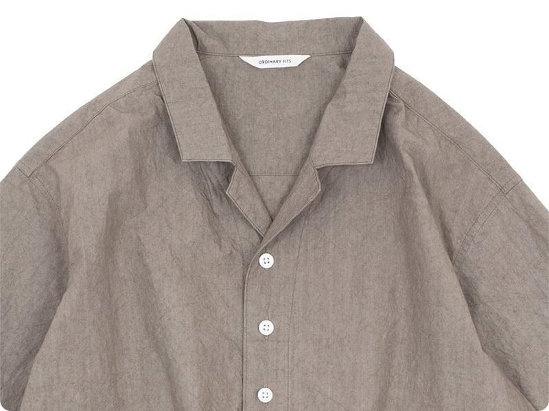 ordinary fits OPEN COLLAR SHIRTS KHAKI