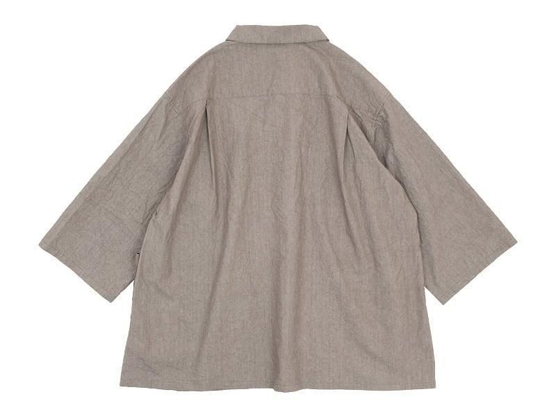 ordinary fits OPEN COLLAR SHIRTS KHAKI