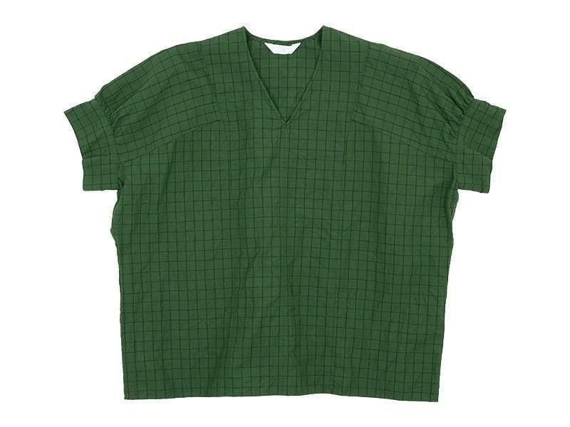 MARGARET HOWELL EXTRAFINE MERINO HENRY NECK KNIT 180OLIVE