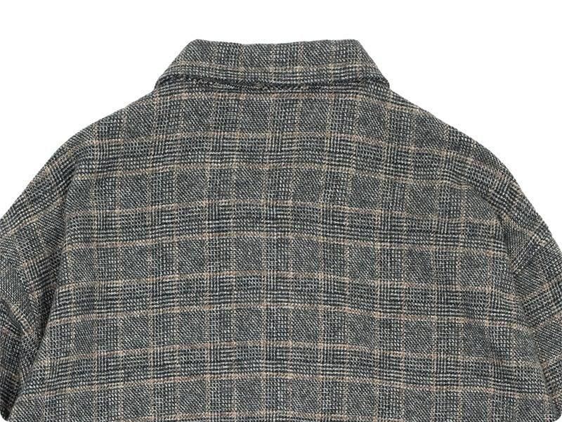 maillotマイヨチェックコートサイズ3 maillot tweedy cotton check shirt JK GLENN CHECK maillot通販