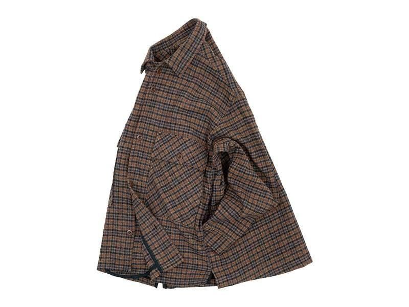 maillot tweedy cotton check shirt JK BROWN CHECK