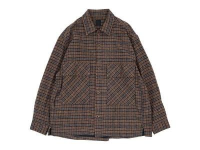 maillot tweedy cotton check shirt JK BROWN CHECK