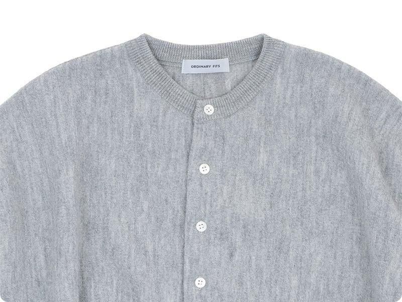 ordinary fits BARBER CARDIGAN LIGHT GRAY