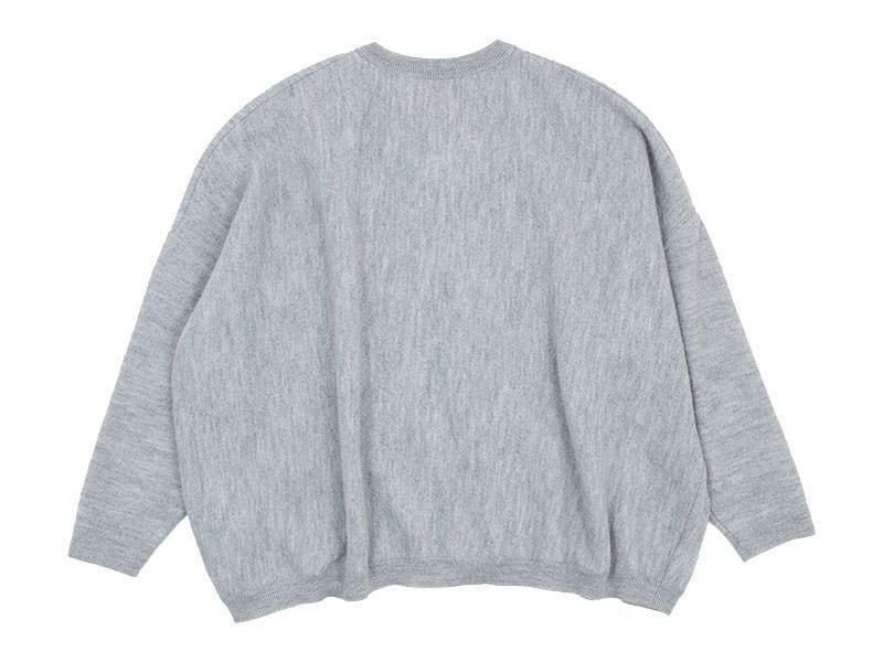 ordinary fits BARBER CARDIGAN LIGHT GRAY