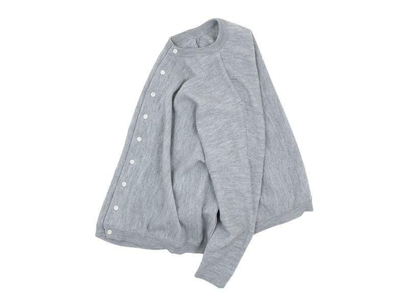 ordinary fits BARBER CARDIGAN LIGHT GRAY