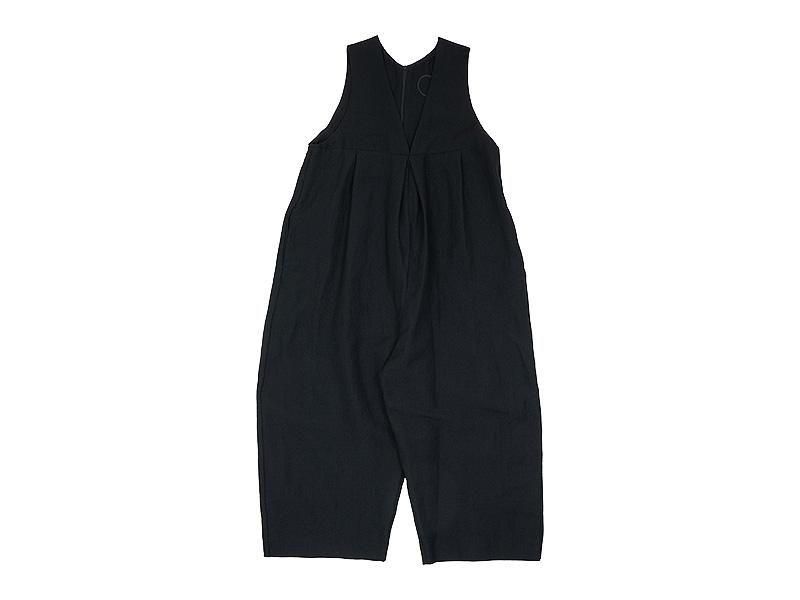 Atelier d'antan Dillon（ディロン） Wool Linen Jumpsuit BLACK