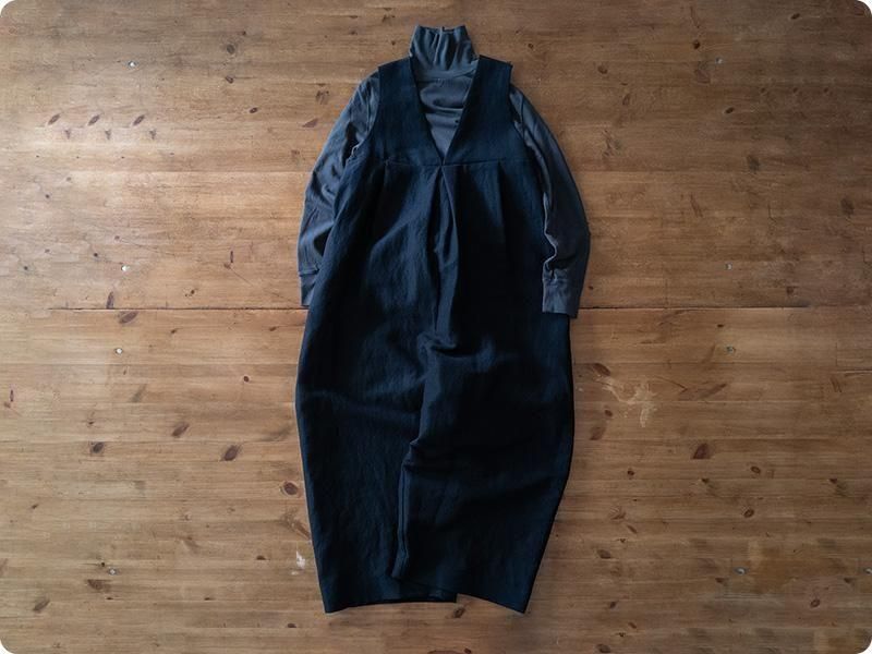 Atelier d'antan Dillonʥǥ Wool Linen Jumpsuit BLACK