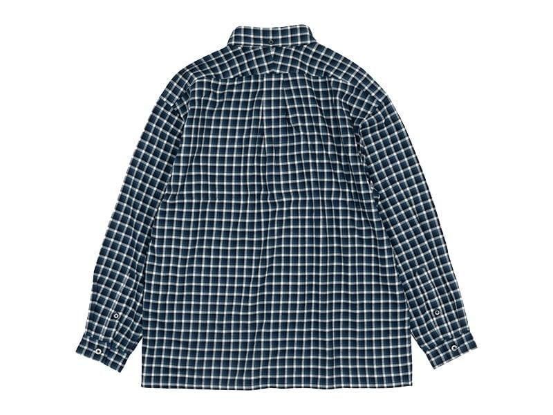 nisica レギュラーカラーシャツ チェック BLUE GREEN nisica通販
