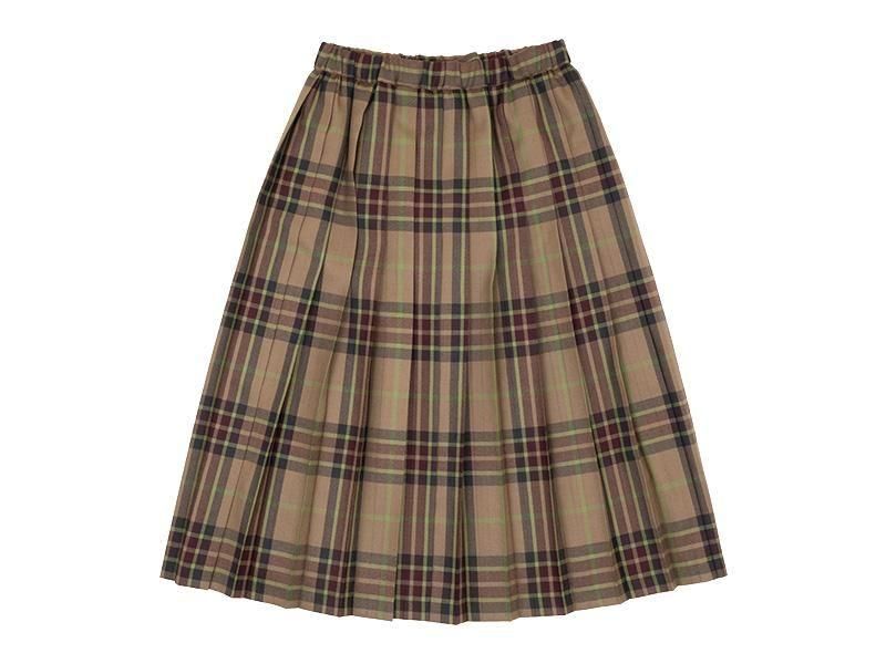 Charpentier de Vaisseau Bride O'neil of Dublin Kilt SkirtL-77 BEIGE x BROWN CHECK