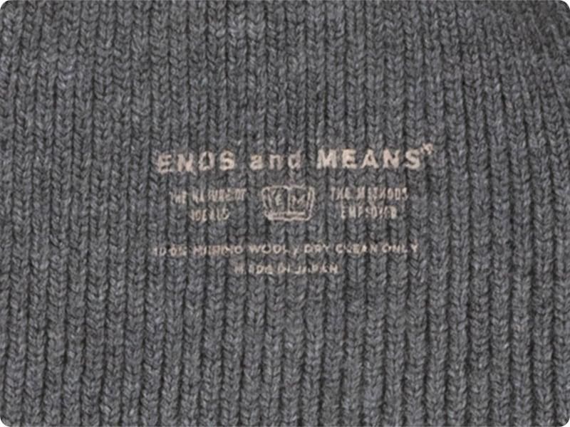ENDS and MEANS Whole Garment Grandpa Knit Cap Mix Gray