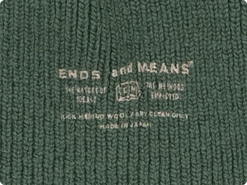ENDS and MEANS Whole Garment Grandpa Knit Cap Basil