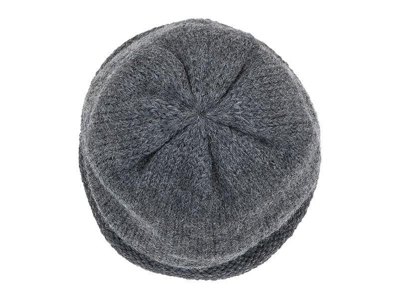 ENDS and MEANS Roll Up Wool Knit Cap Gray