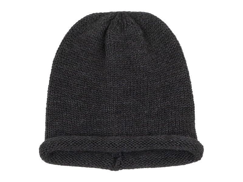 ENDS and MEANS Roll Up Wool Knit Cap Mix Chacoal Brown