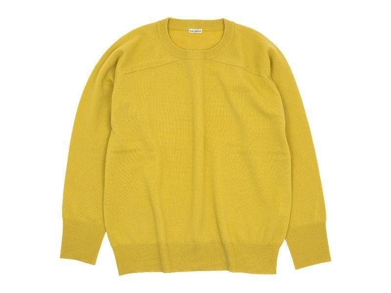 homspun ラム12G クルーネックプルオーバー イエロー homspun 通販