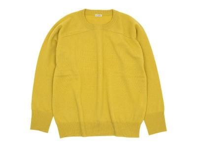 homspun ラム12G クルーネックプルオーバー イエロー