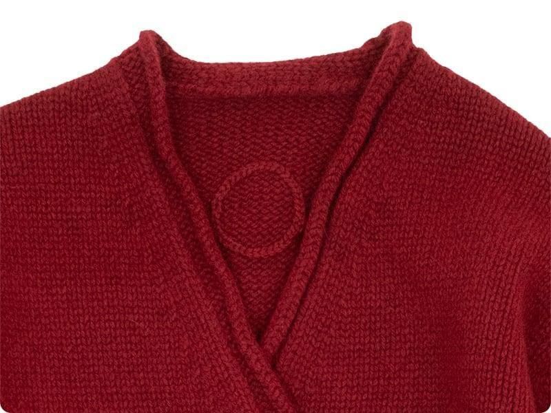 Atelier d'antan Degasʥɥ Wool Knit Cardigan DARK RED