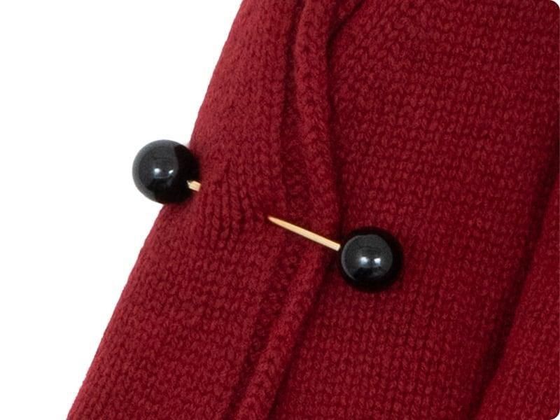 Atelier d'antan Degasʥɥ Wool Knit Cardigan DARK RED
