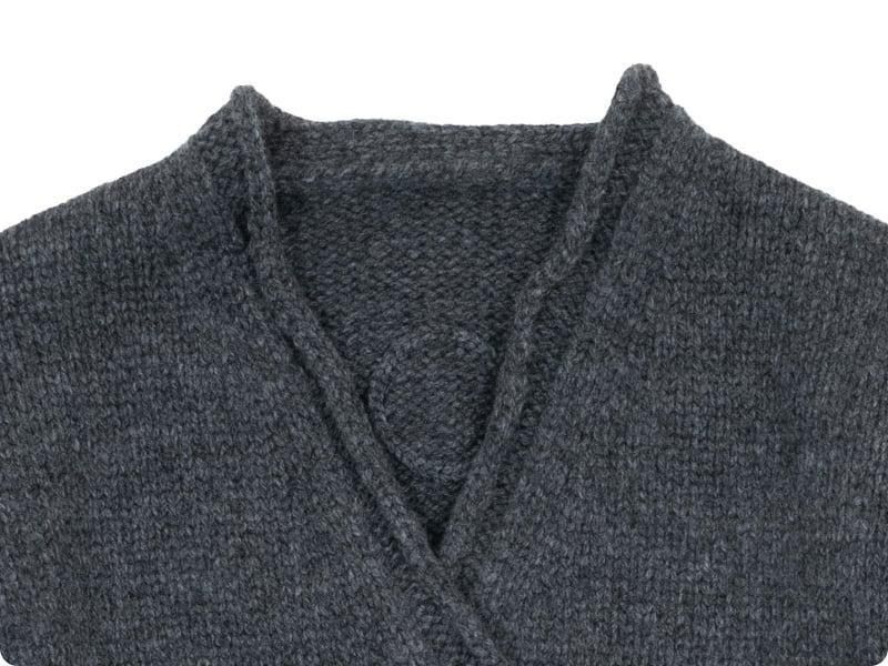 Atelier d'antan Degasʥɥ Wool Knit Cardigan DARK GRAY