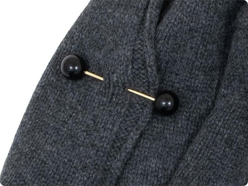 Atelier d'antan Degasʥɥ Wool Knit Cardigan DARK GRAY