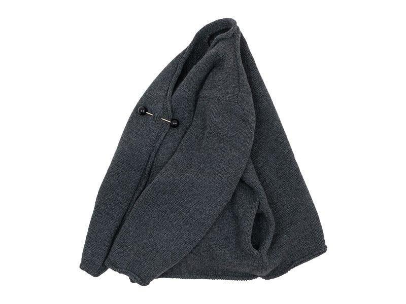 Atelier d'antan Degasʥɥ Wool Knit Cardigan DARK GRAY