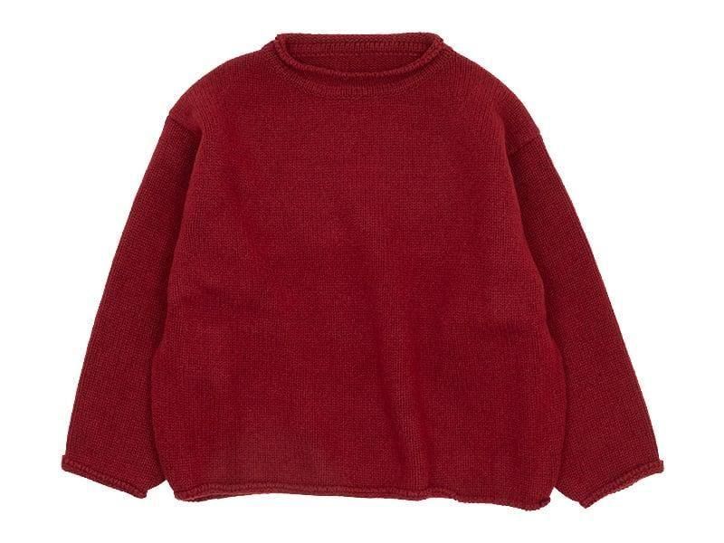 Atelier d'antan Rubinʥӥ Wool Knit Crew DARK RED