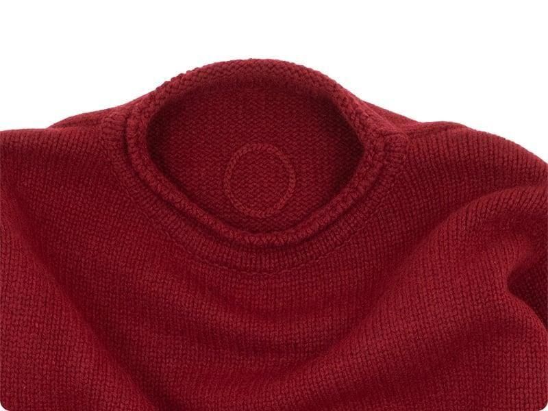 Atelier d'antan Rubinʥӥ Wool Knit Crew DARK RED