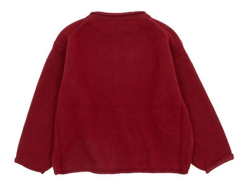Atelier d'antan Rubinʥӥ Wool Knit Crew DARK RED