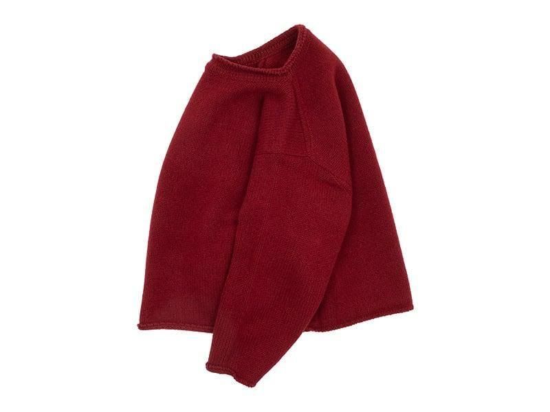 Atelier d'antan Rubinʥӥ Wool Knit Crew DARK RED