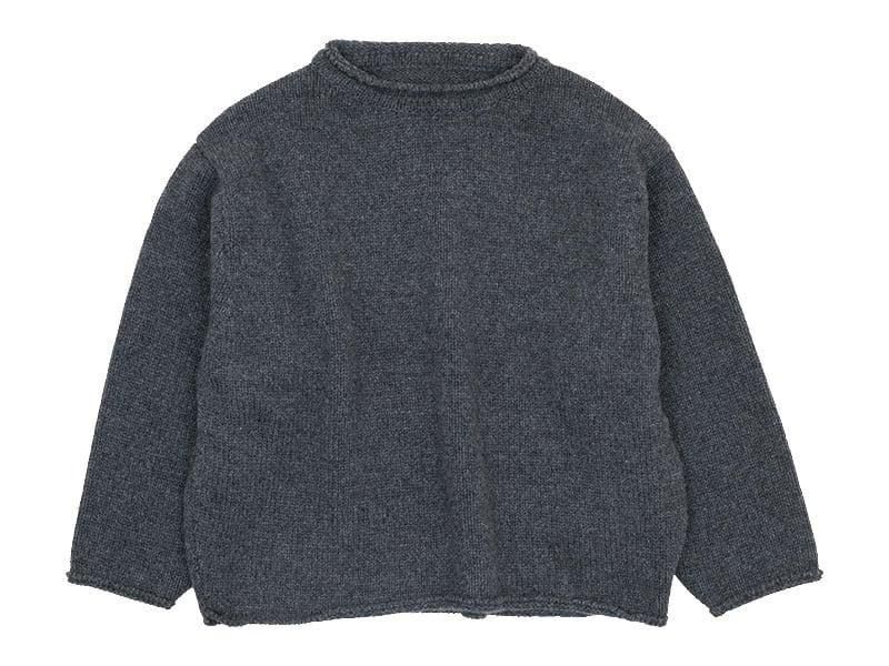 Atelier d'antan Rubinʥӥ Wool Knit Crew DARK GRAY