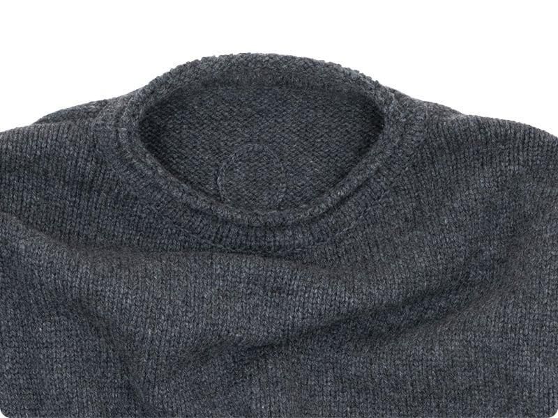 Atelier d'antan Rubinʥӥ Wool Knit Crew DARK GRAY