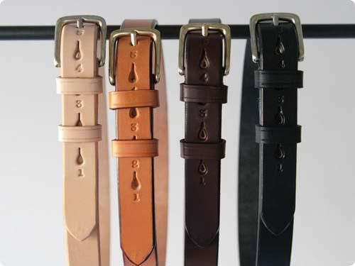 JABEZ CLIFF レザーベルト　ブラック　34インチ ジャベツ・クリフ スティラップレザーベルト 2.8cm幅 4色