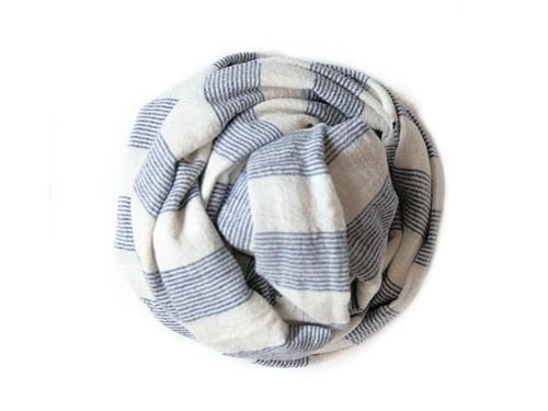 niki-toto KHADI TOWEL BLUE LINE