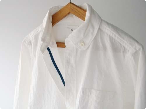 maillotroll collar B.D. shirtsWHITE
