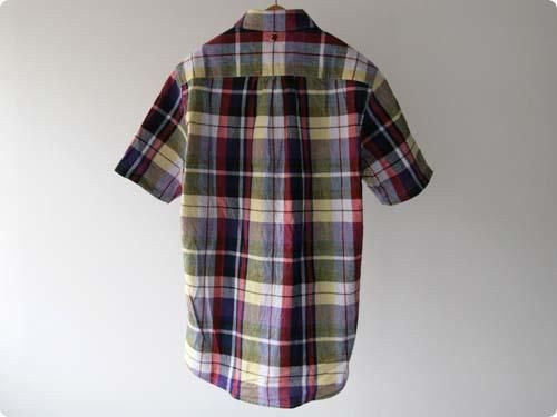 maillot Sunset madras check B.D. s/s shirts PURPLE MADRAS