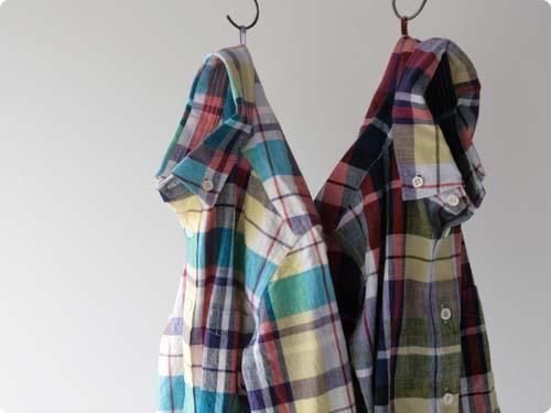 maillot Sunset madras check B.D. s/s shirts PURPLE MADRAS