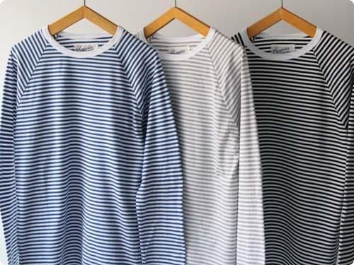 Charpentier de Vaisseau STRIPES LONG SLEEVES CUTSEW BLACK x WHITE