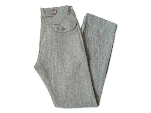 ordinary fits リネンウールディティールパンツ GRAY